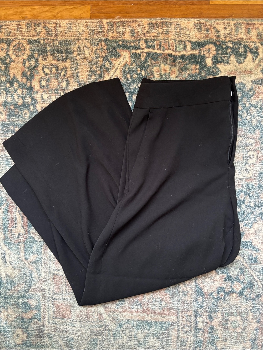 Banana Republic Black Wide-Leg Trousers